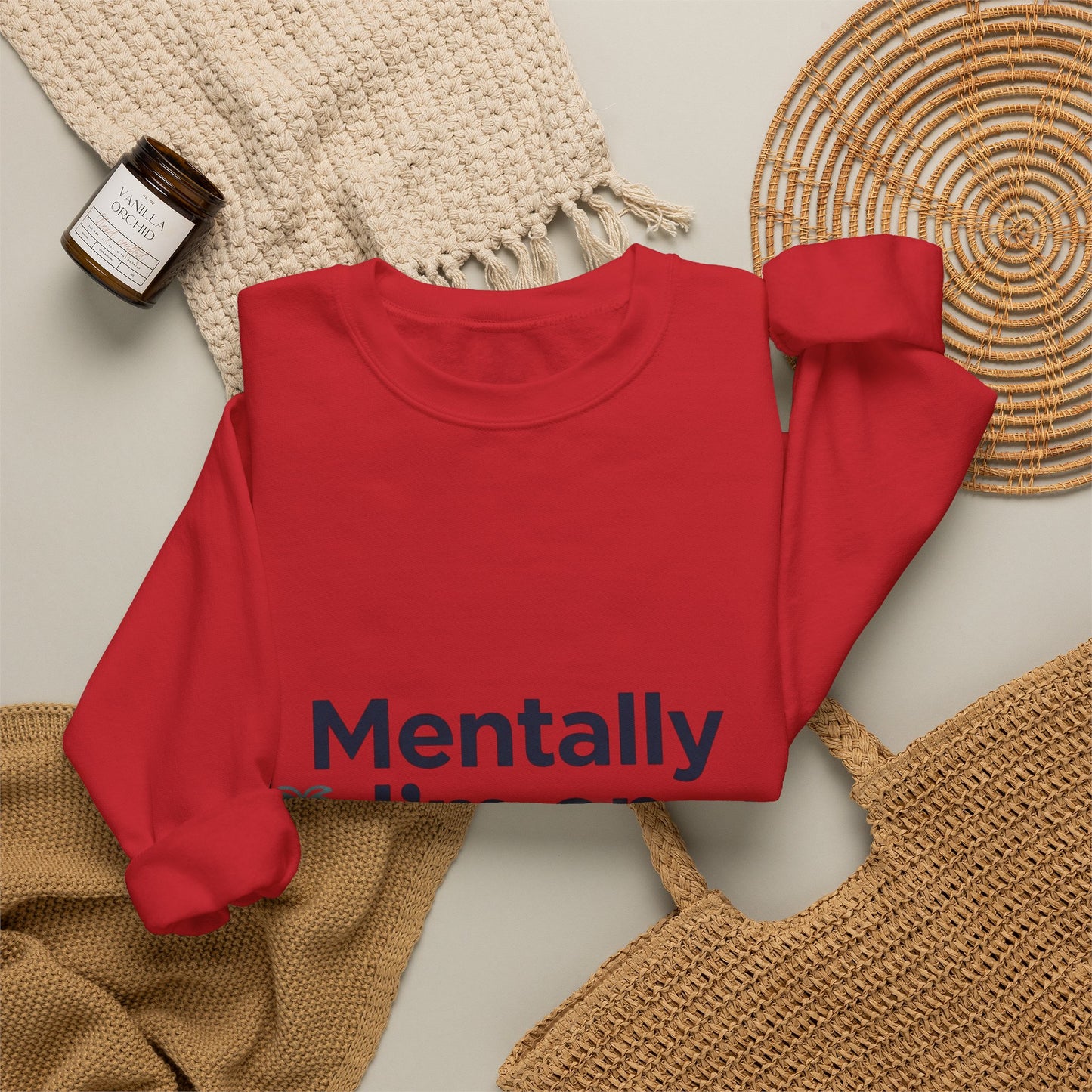 Vacation Vibes Sweatshirt — "Mentally I'm on Vacation" Cozy Crewneck