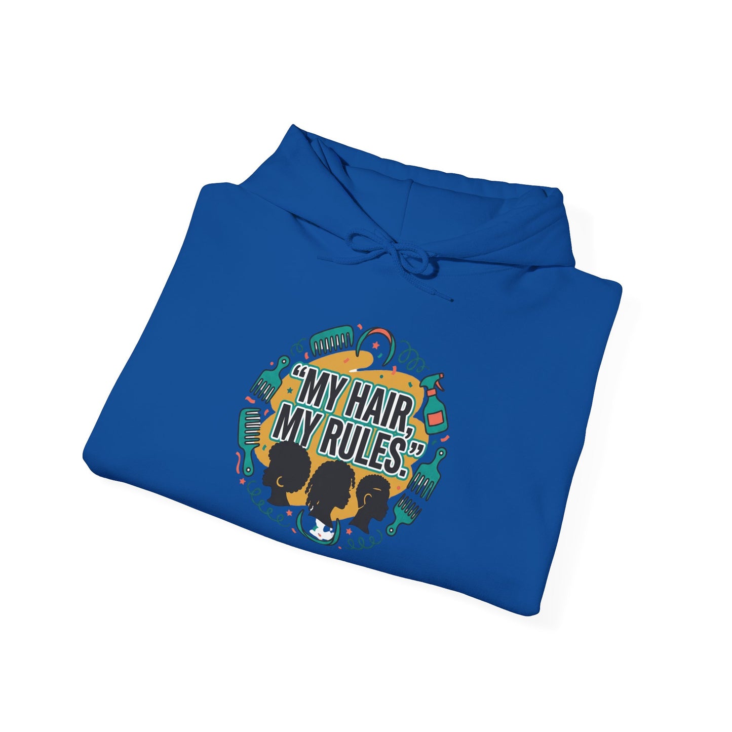 Hoodie — "My Hair, My Rules" Natural Hair Pride Graphic Hoodie
