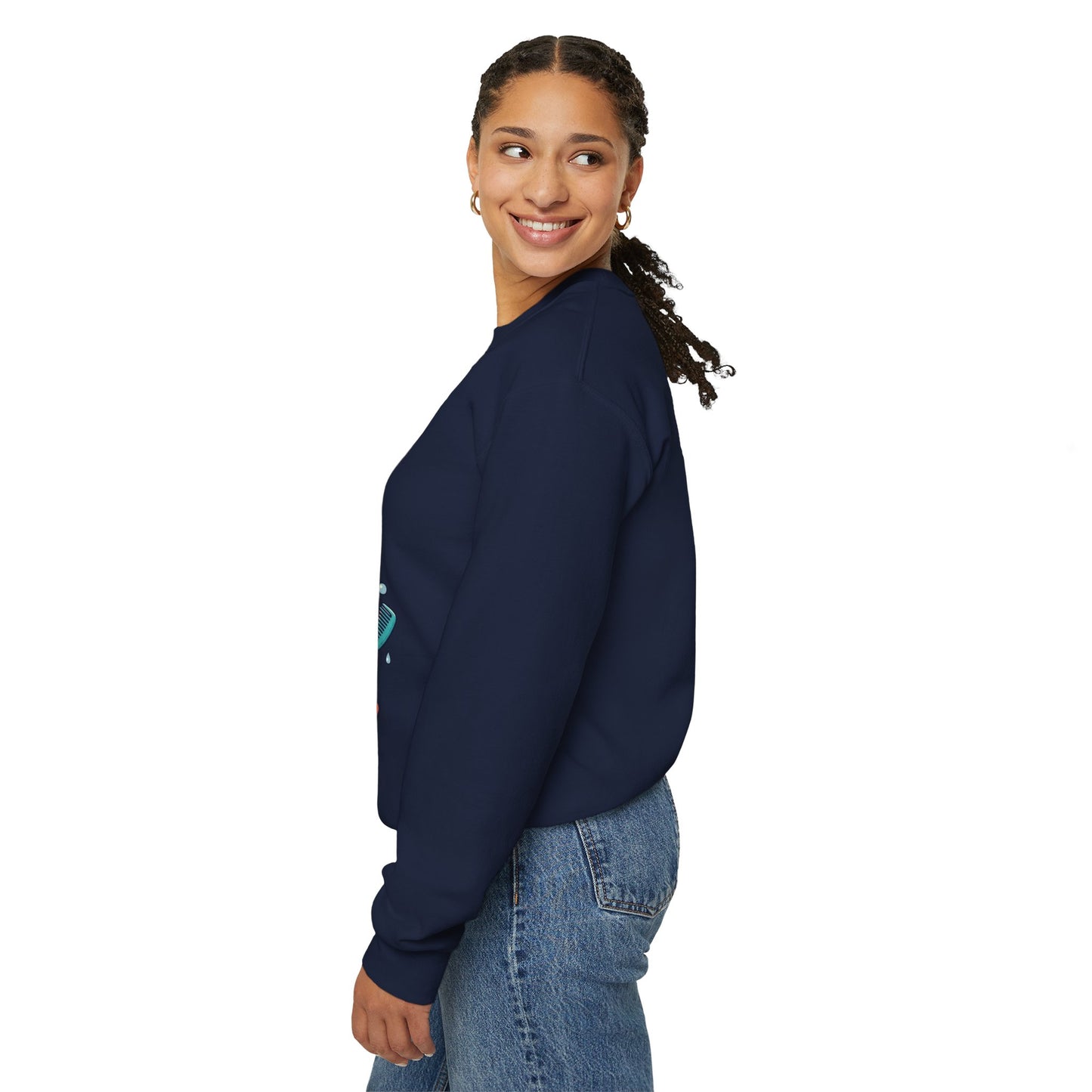 Wash Day Struggles Sweatshirt — Funny Natural Hair Care Crewneck