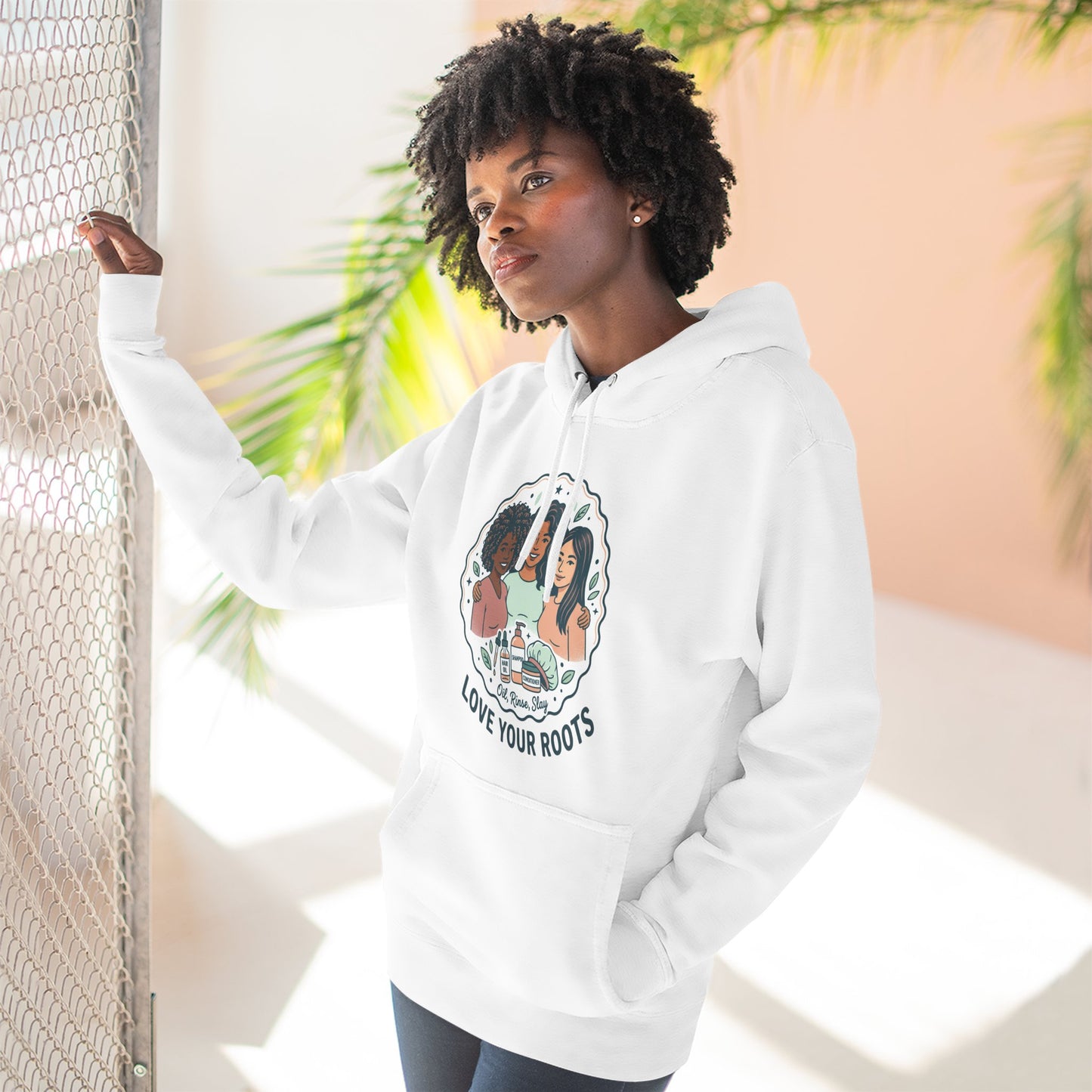 Love Your Roots Hoodie — Women's Multicultural Pride Graphic Pullover