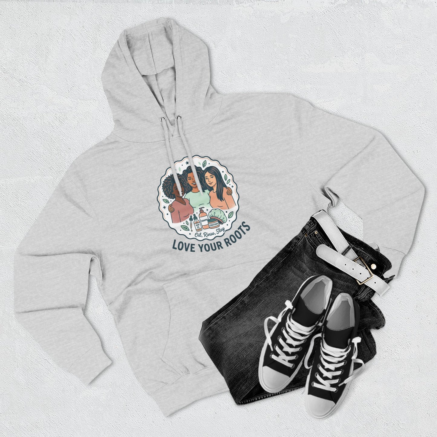 Love Your Roots Hoodie — Women's Multicultural Pride Graphic Pullover
