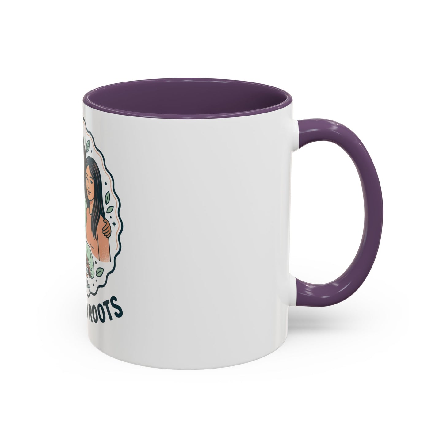 Love Your Roots Coffee Mug — Women’s Natural Hair Care Illustration (11/15oz)