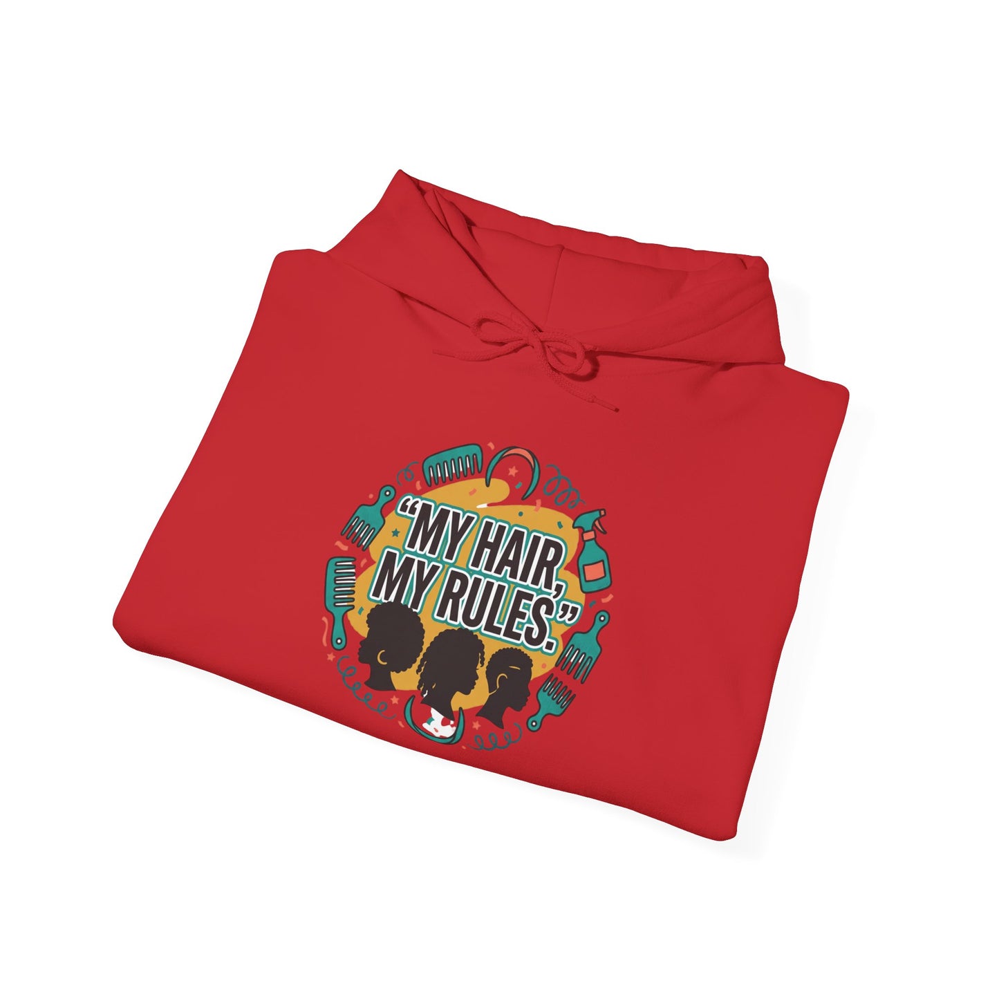 Hoodie — "My Hair, My Rules" Natural Hair Pride Graphic Hoodie