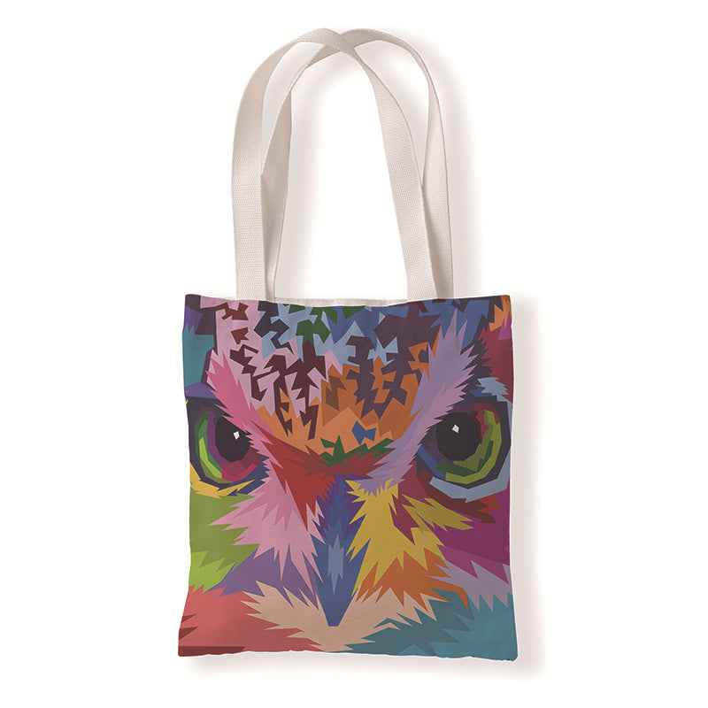 Colorful Animal Print Canvas Bag