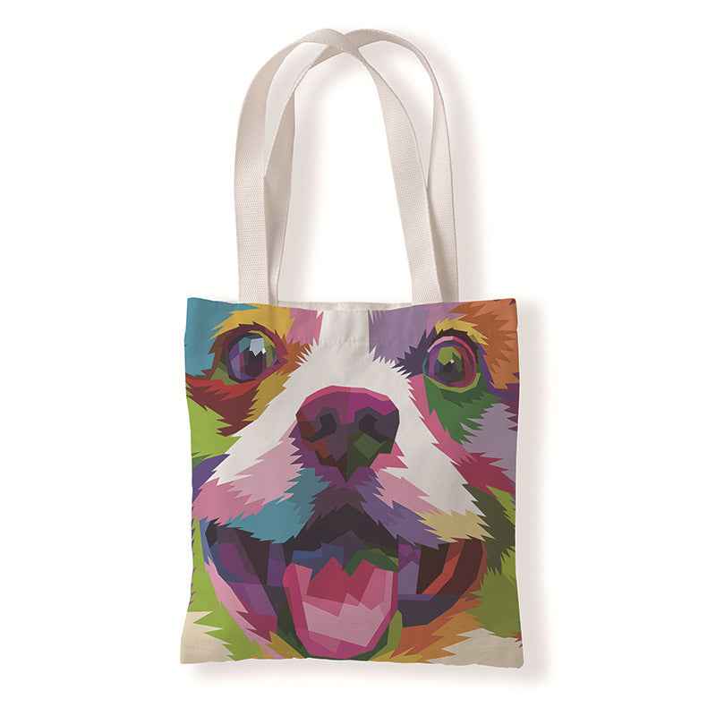 Colorful Animal Print Canvas Bag