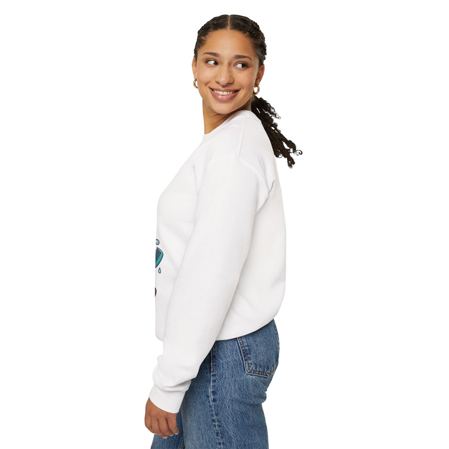 Wash Day Struggles Sweatshirt — Funny Natural Hair Care Crewneck