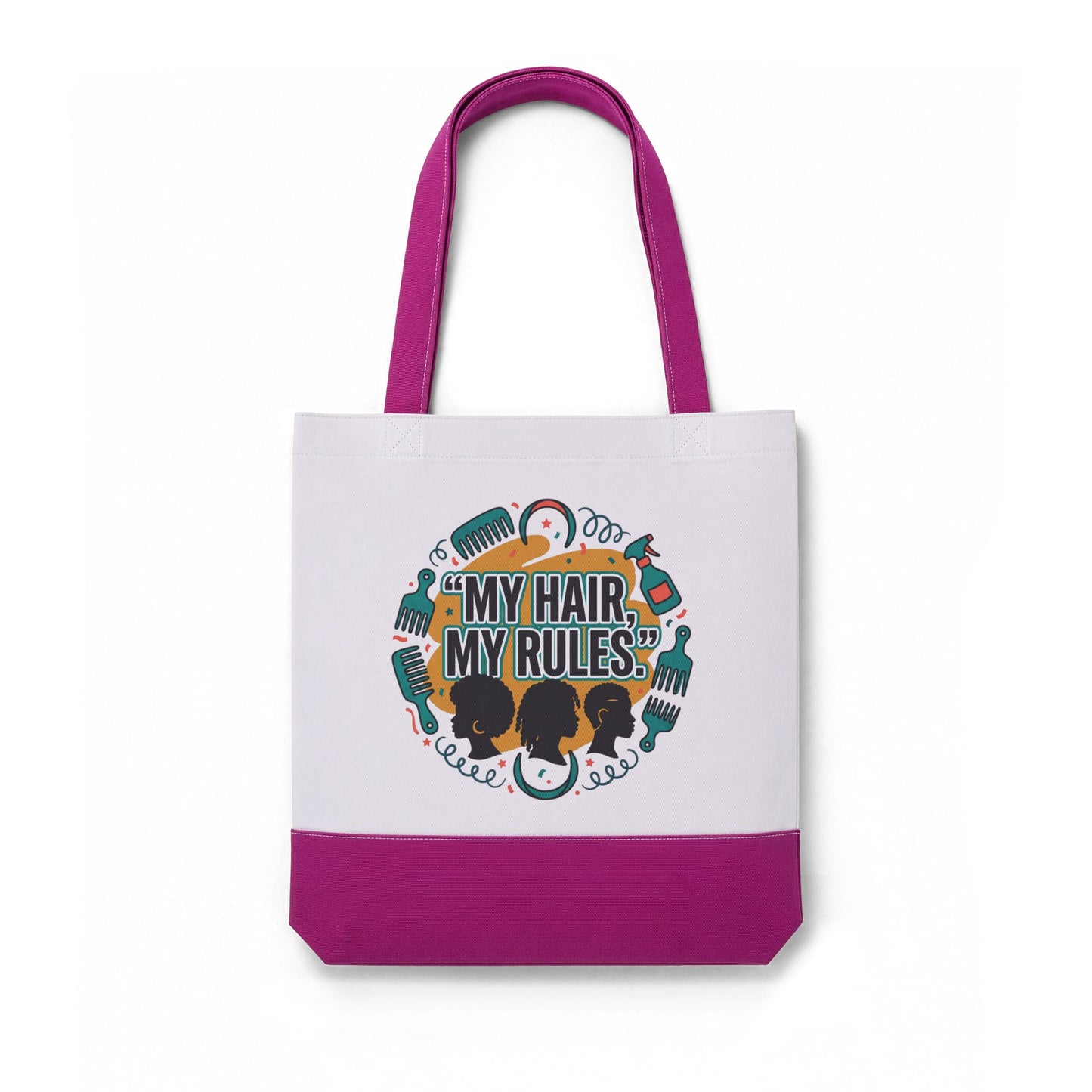Thermochromic Tote Bag — "My Hair, My Rules" Heat-Activated Canvas Tote
