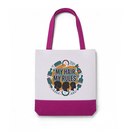 Thermochromic Tote Bag — "My Hair, My Rules" Heat-Activated Canvas Tote