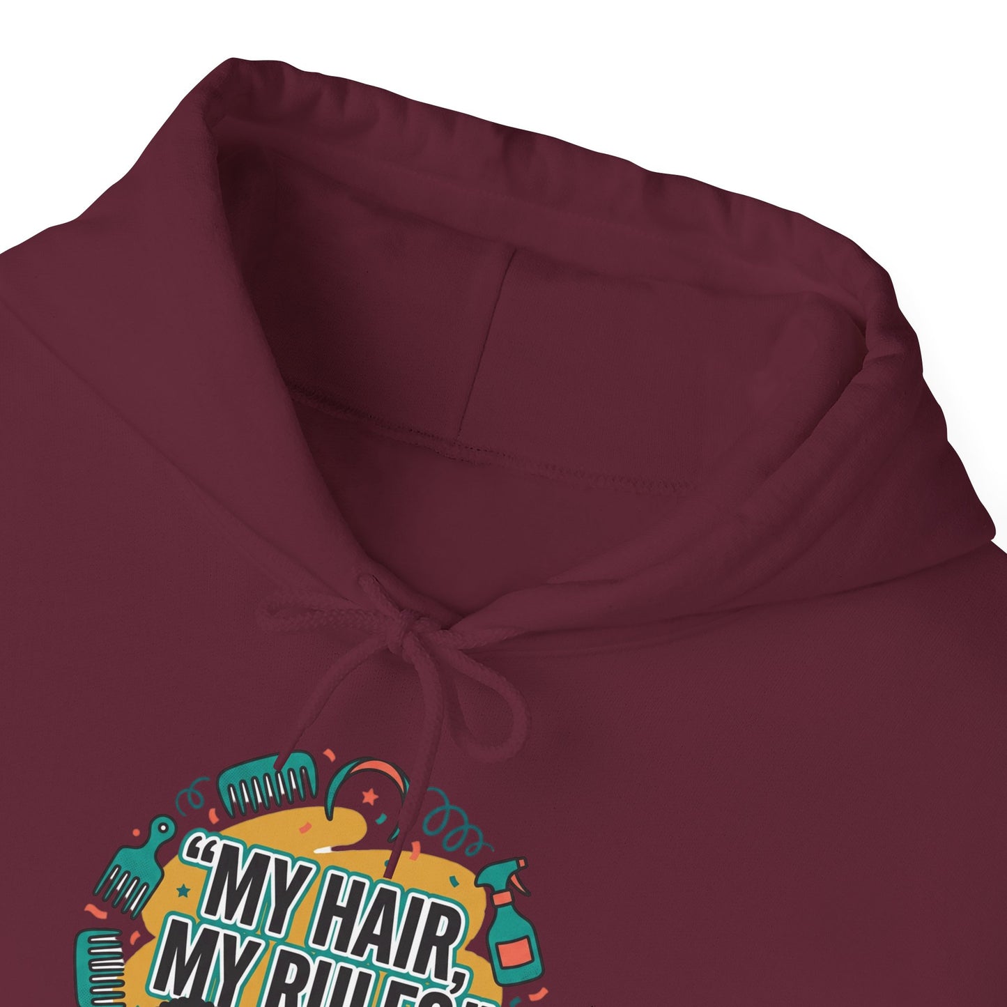 Hoodie — "My Hair, My Rules" Natural Hair Pride Graphic Hoodie