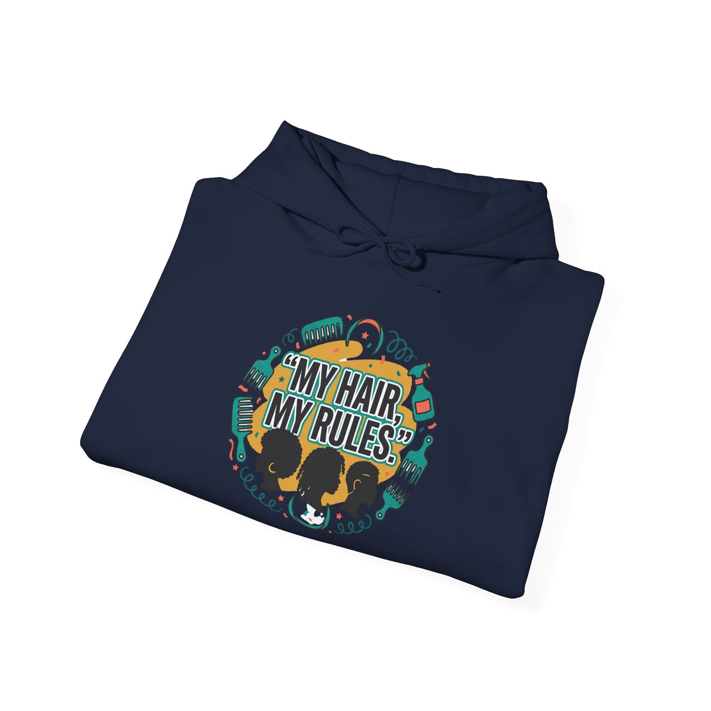 Hoodie — "My Hair, My Rules" Natural Hair Pride Graphic Hoodie