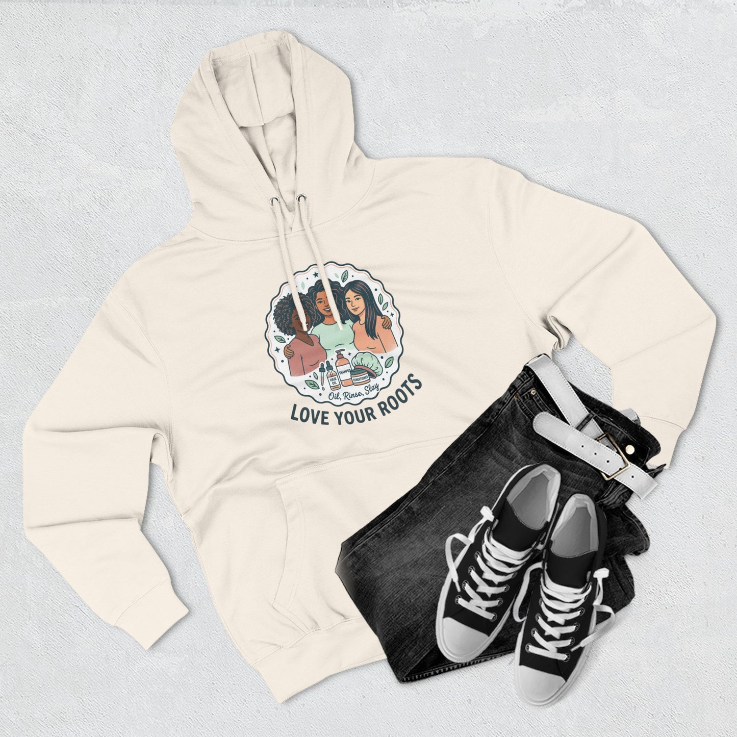 Love Your Roots Hoodie — Women's Multicultural Pride Graphic Pullover