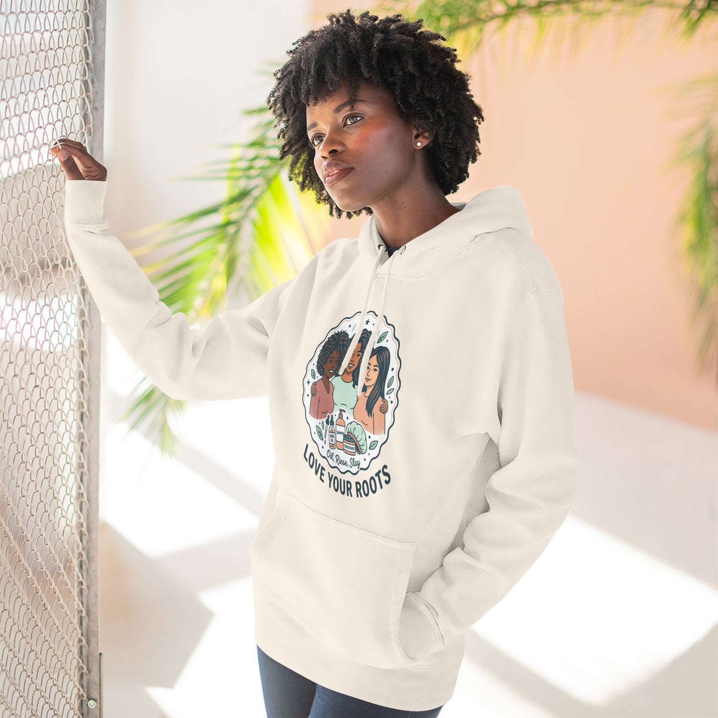 Love Your Roots Hoodie — Women's Multicultural Pride Graphic Pullover