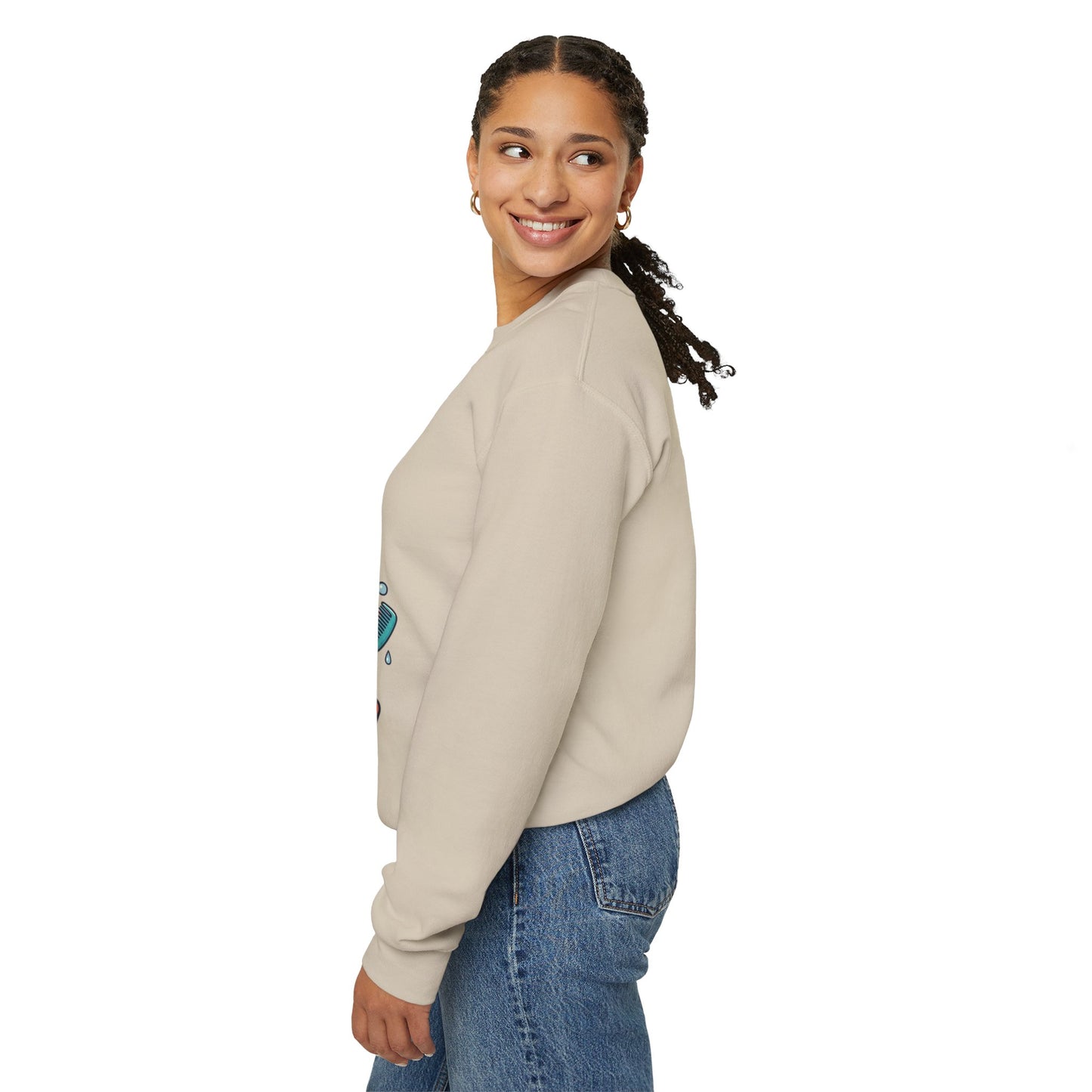 Wash Day Struggles Sweatshirt — Funny Natural Hair Care Crewneck