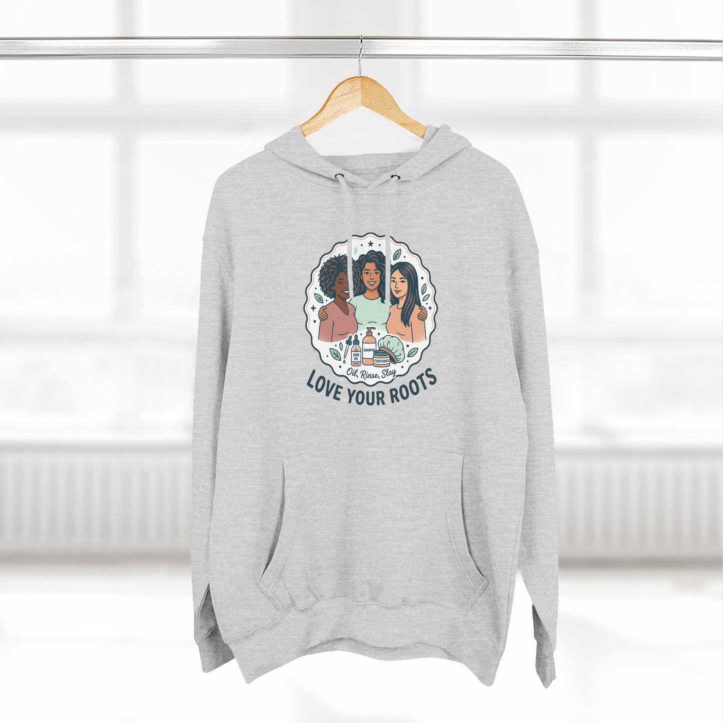 Love Your Roots Hoodie — Women's Multicultural Pride Graphic Pullover