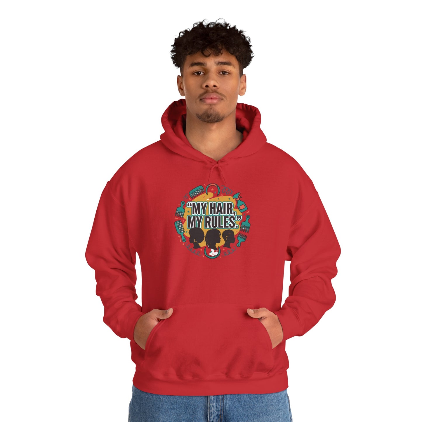Hoodie — "My Hair, My Rules" Natural Hair Pride Graphic Hoodie