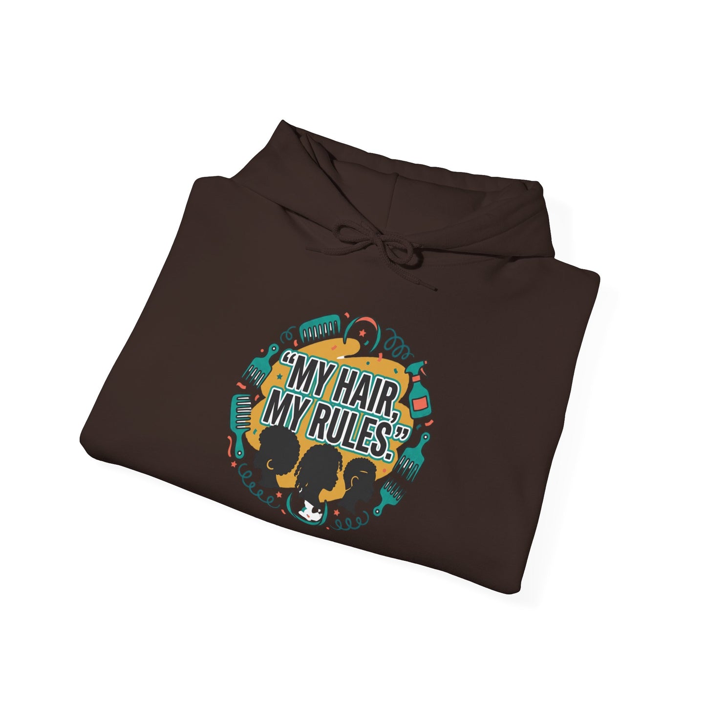 Hoodie — "My Hair, My Rules" Natural Hair Pride Graphic Hoodie