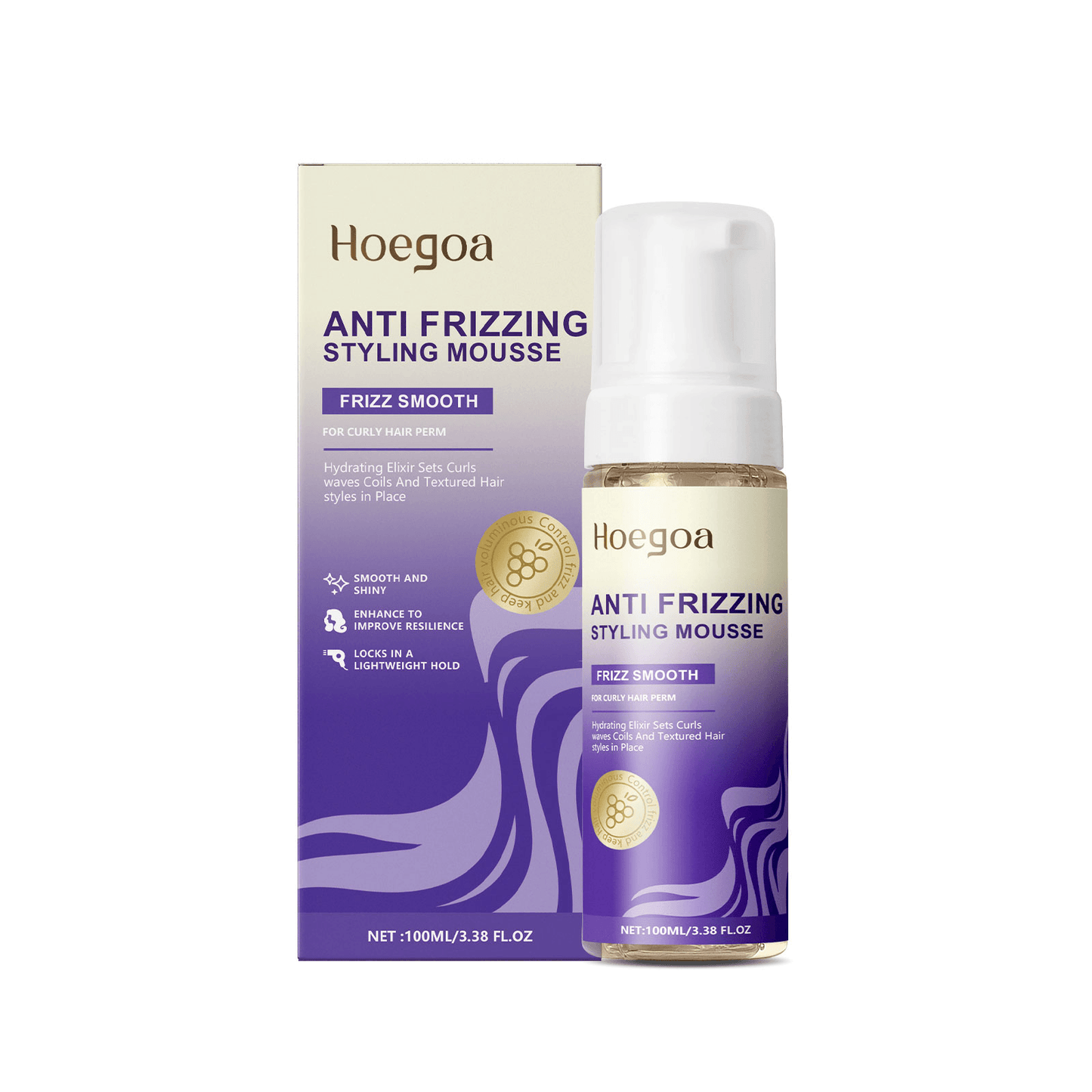 Curly Hair Mousse with Avocado Oil for Voluminous Curls - NamafadStore