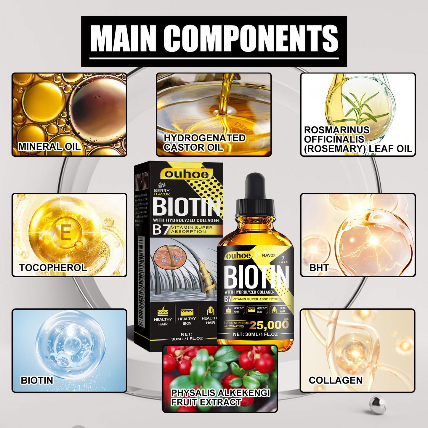 Nourishing Collagen Hair Oil B7 Vitamin – 100ml - NamafadStore