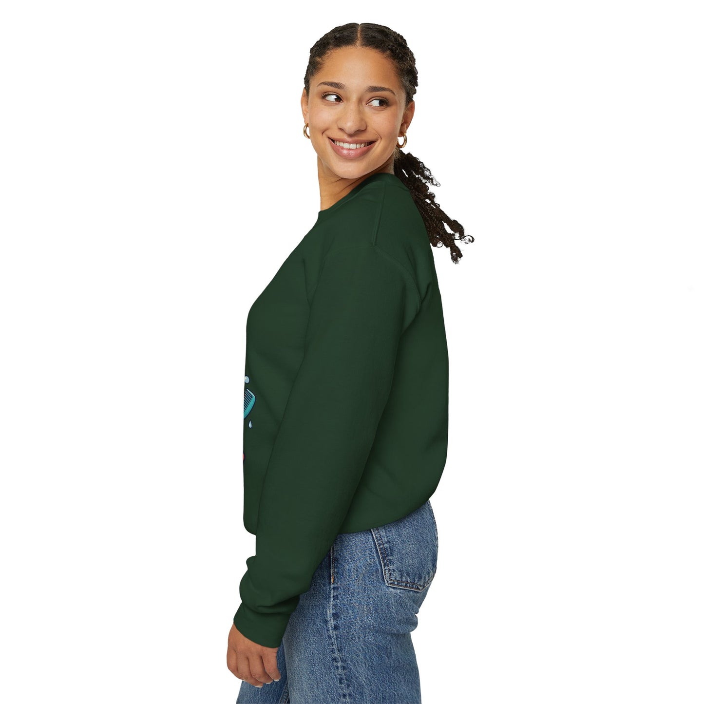 Wash Day Struggles Sweatshirt — Funny Natural Hair Care Crewneck