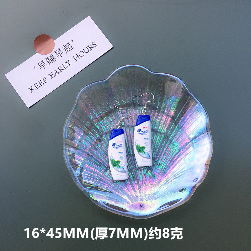 Women Earring Made Cute Girls Eardrop Funny Gift Sweet Handmade Cartoons Mini Fruit Drink Ham Sausage Toothpaste Shampoo