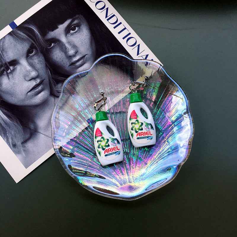 Women Earring Made Cute Girls Eardrop Funny Gift Sweet Handmade Cartoons Mini Fruit Drink Ham Sausage Toothpaste Shampoo