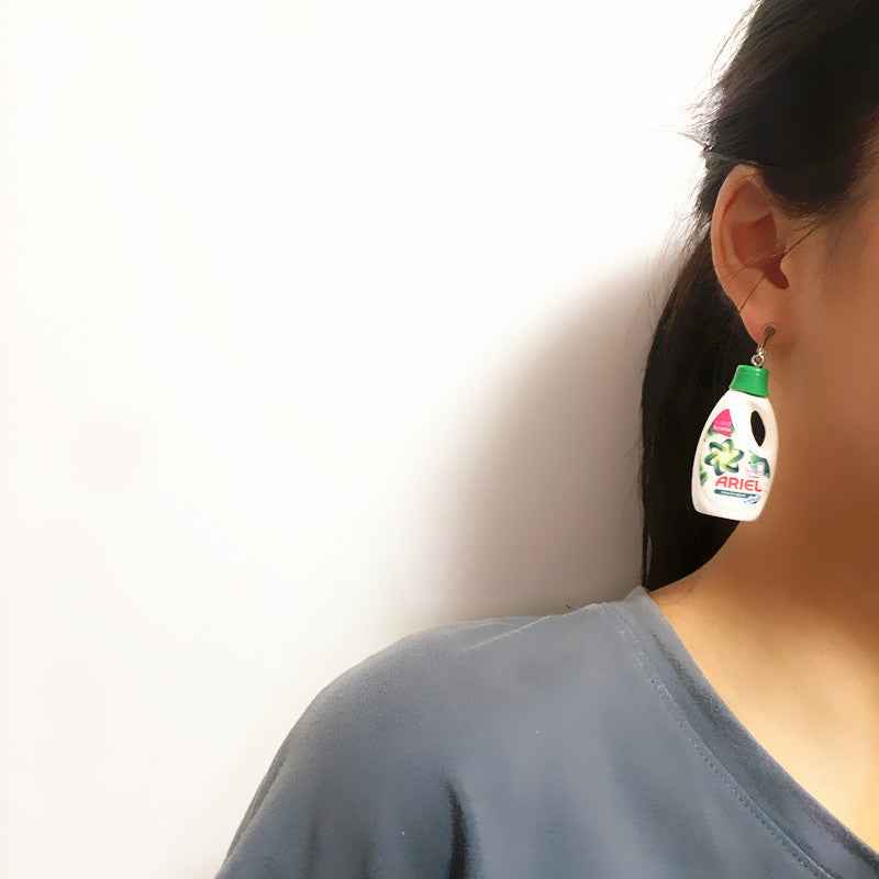 Women Earring Made Cute Girls Eardrop Funny Gift Sweet Handmade Cartoons Mini Fruit Drink Ham Sausage Toothpaste Shampoo