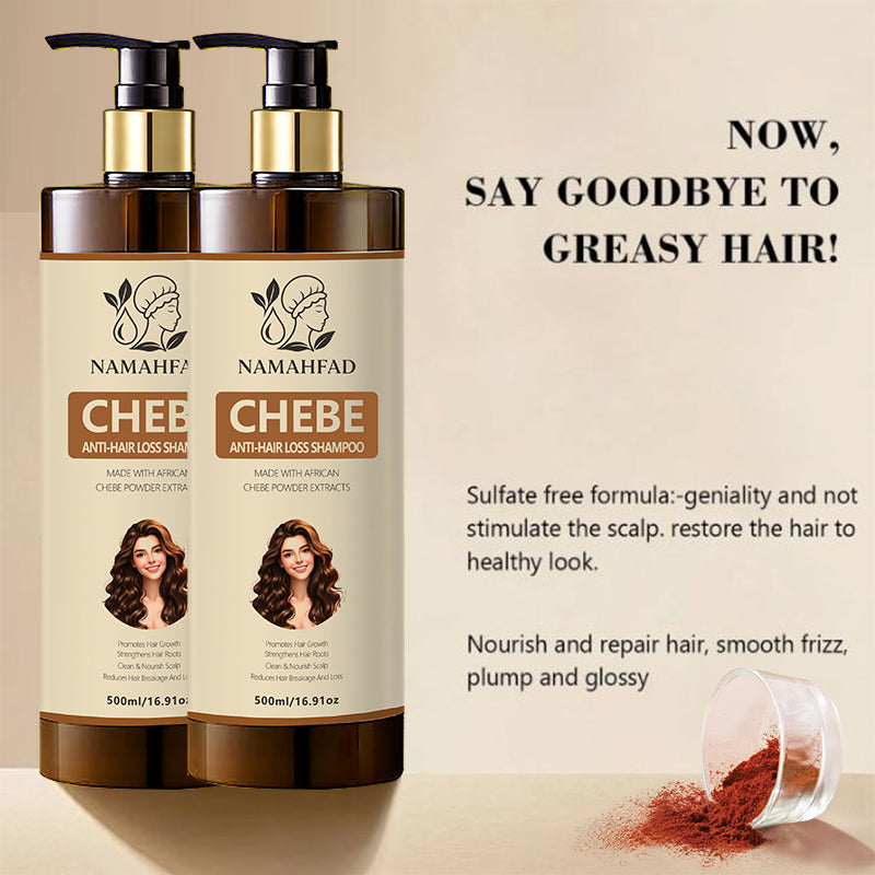 Namahfad Chebe Shampoo & Conditioner Set – Strengthening, Anti‑Breakage & Moisturizing | African Chebe Powder Extracts | Hair Growth & Length Retention