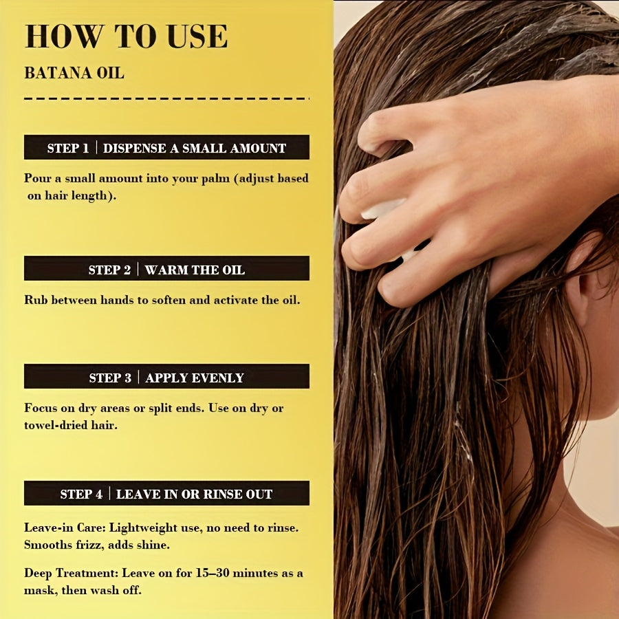 YANYUTONG 120g Batana Hair Mask - Moisturizing Hair Care for All Hair Types, Dried & Damaged Hair, Summer Hair Care, Natural Ingredients, Unisex Adult Use, Hair Moisturizer, Sleek Packaging, Glycerin Enriched