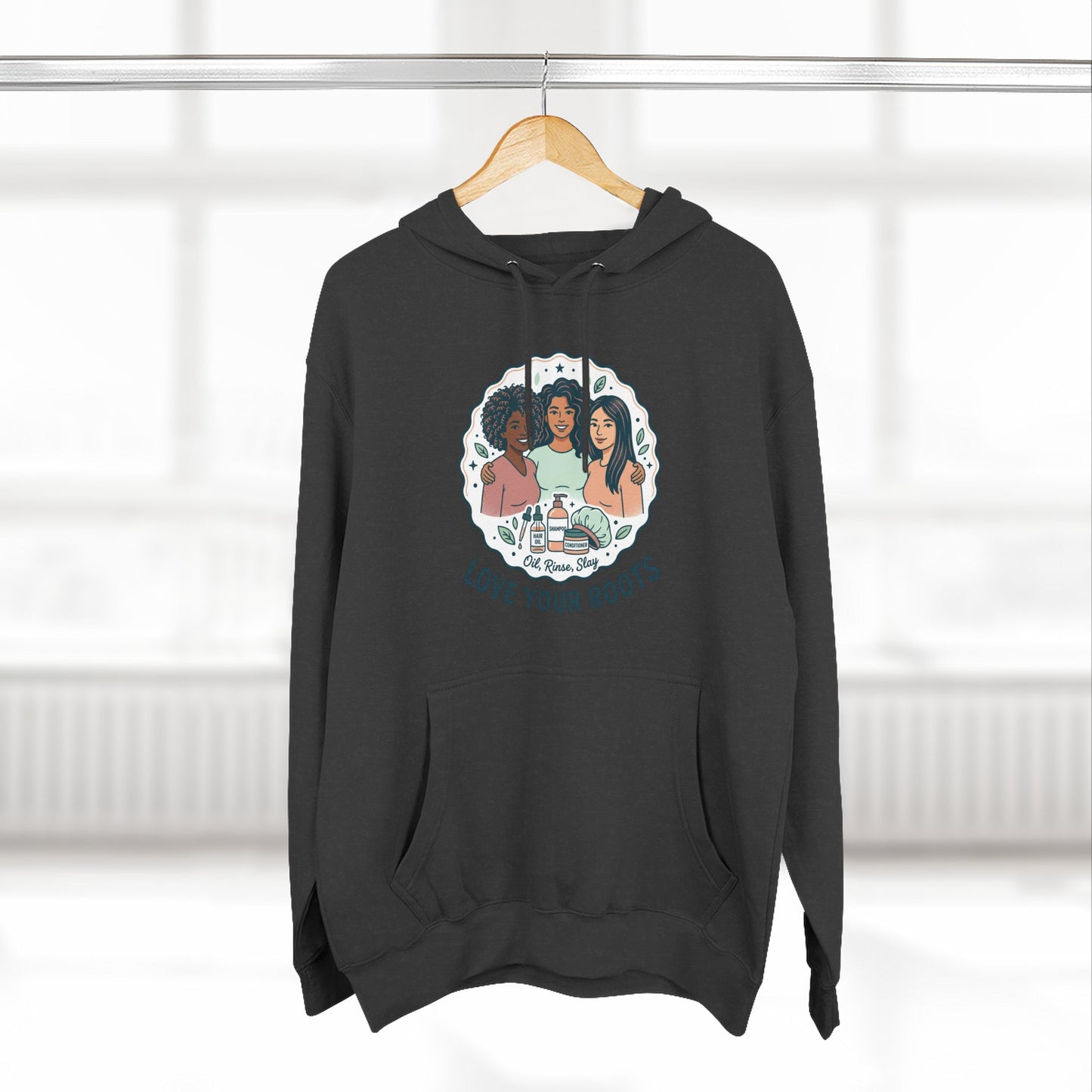Love Your Roots Hoodie — Women's Multicultural Pride Graphic Pullover