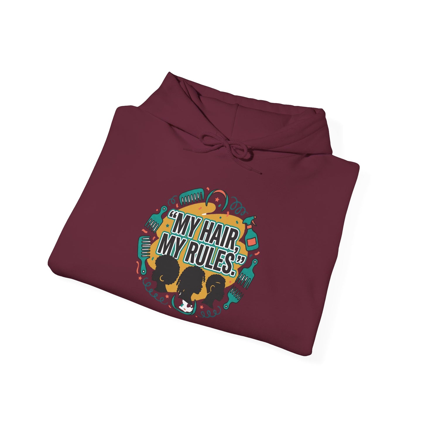 Hoodie — "My Hair, My Rules" Natural Hair Pride Graphic Hoodie