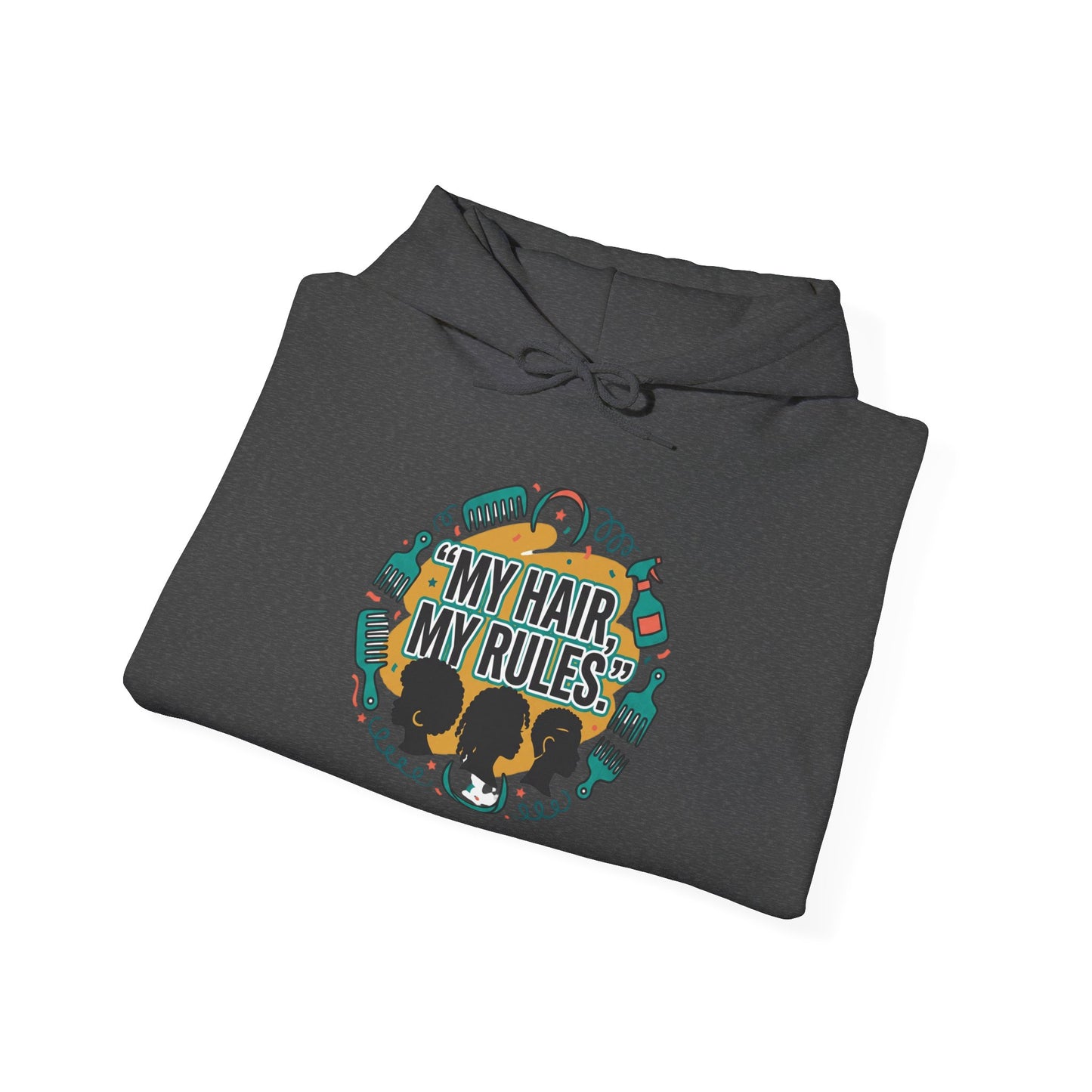 Hoodie — "My Hair, My Rules" Natural Hair Pride Graphic Hoodie