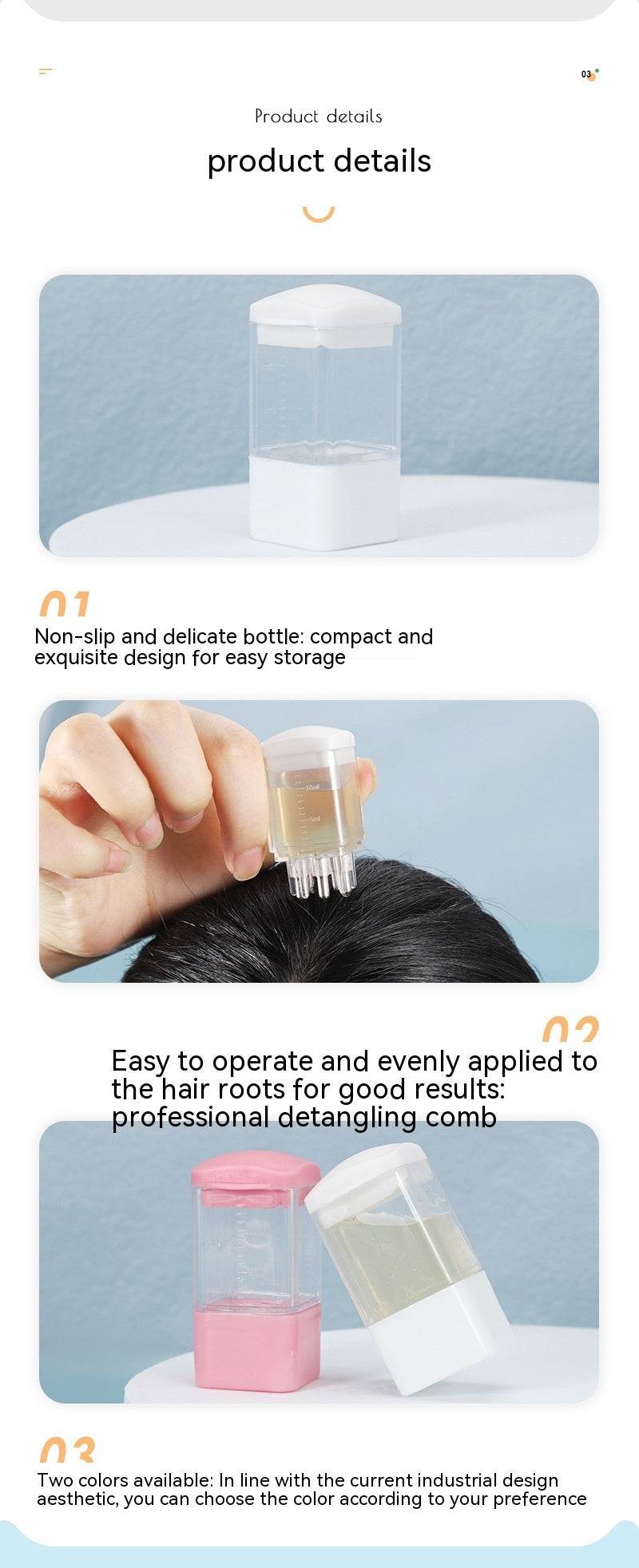 Scalp Medicine Device Mino 5 Needle Skin Ball Massager Portable Hair Growth Tonic Essential Oil Applicator - NamafadStore