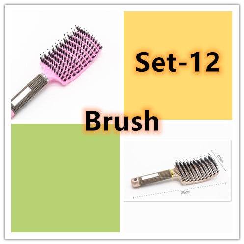 Hairbrush Anti Klit Brushy Haarborstel Women Detangler Hair Brush Bristle Nylon Scalp Massage Teaser Hair Brush Comb - NamafadStore