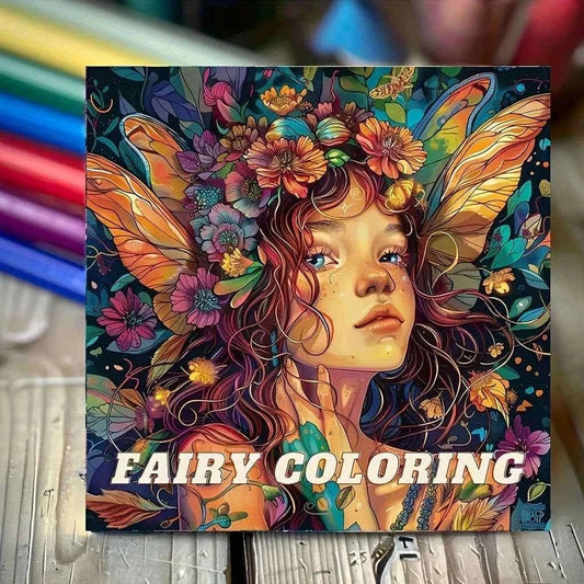28 Pages Fairy Coloring Book Coloring Book For Adult Stress Reduction Colouring Book Valentine's Day Gifting, Birthday Party Gift, Drawing Supplies, Christmas Gift, Back To School Supplies