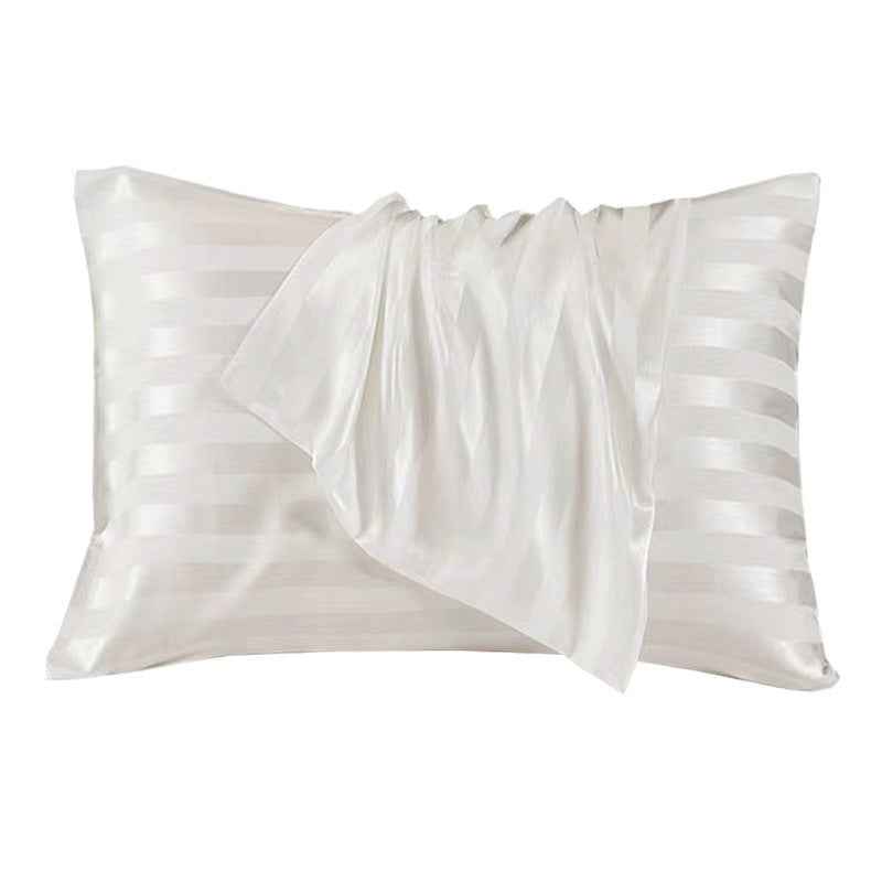 Satin Stripe Envelope Pillowcase – Soft Luxury Bedding for Women