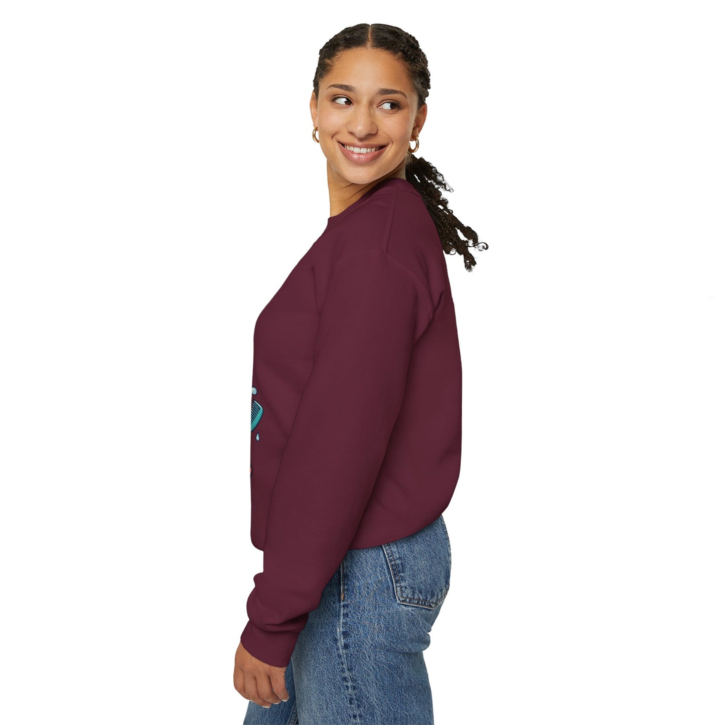 Wash Day Struggles Sweatshirt — Funny Natural Hair Care Crewneck