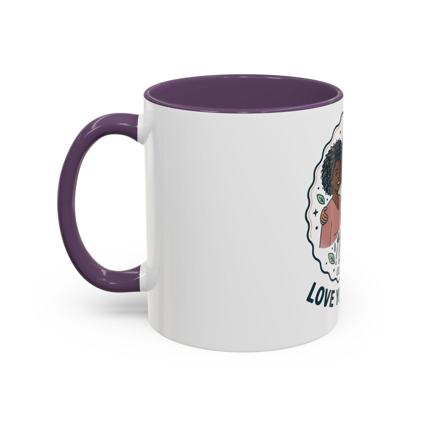Love Your Roots Coffee Mug — Women’s Natural Hair Care Illustration (11/15oz)