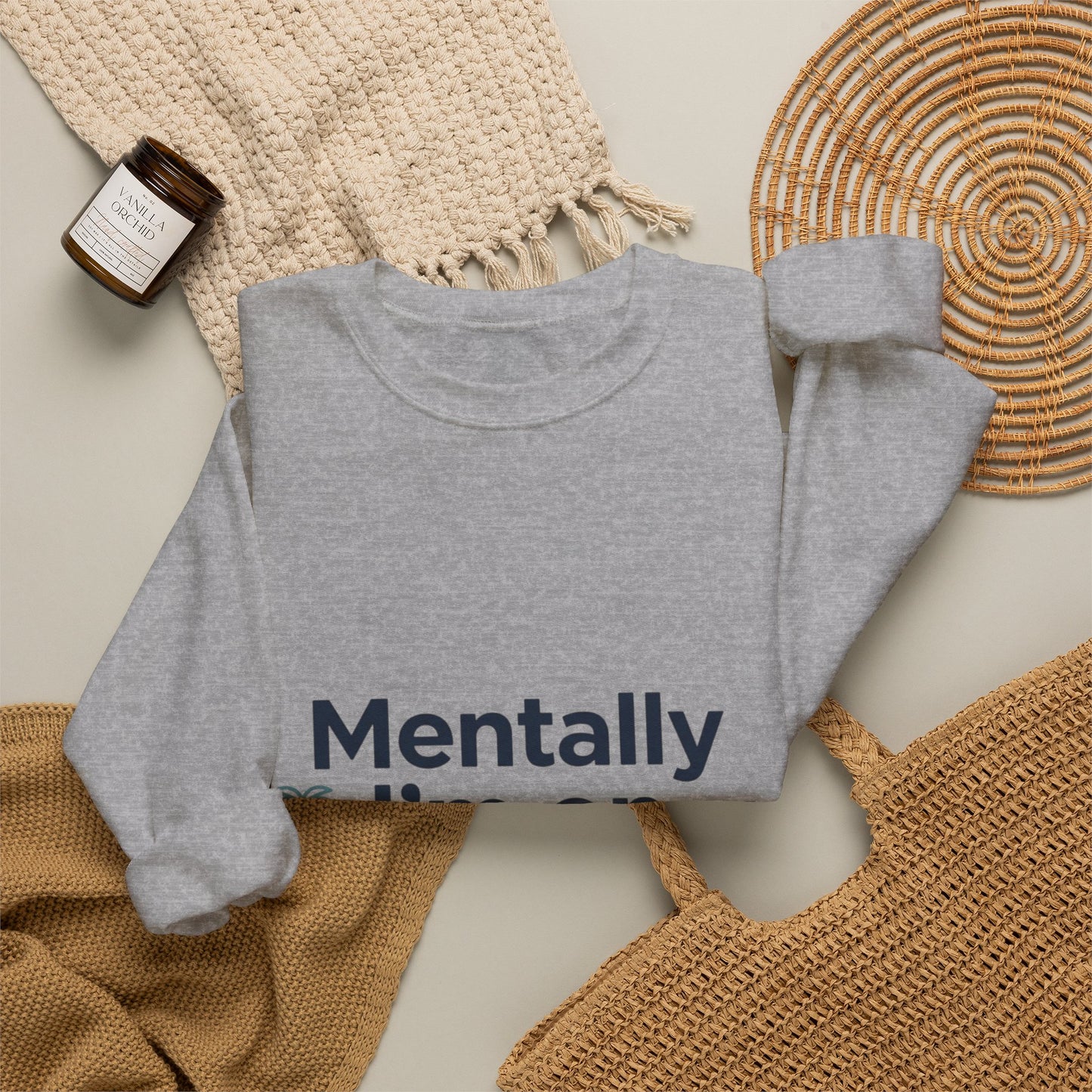 Vacation Vibes Sweatshirt — "Mentally I'm on Vacation" Cozy Crewneck