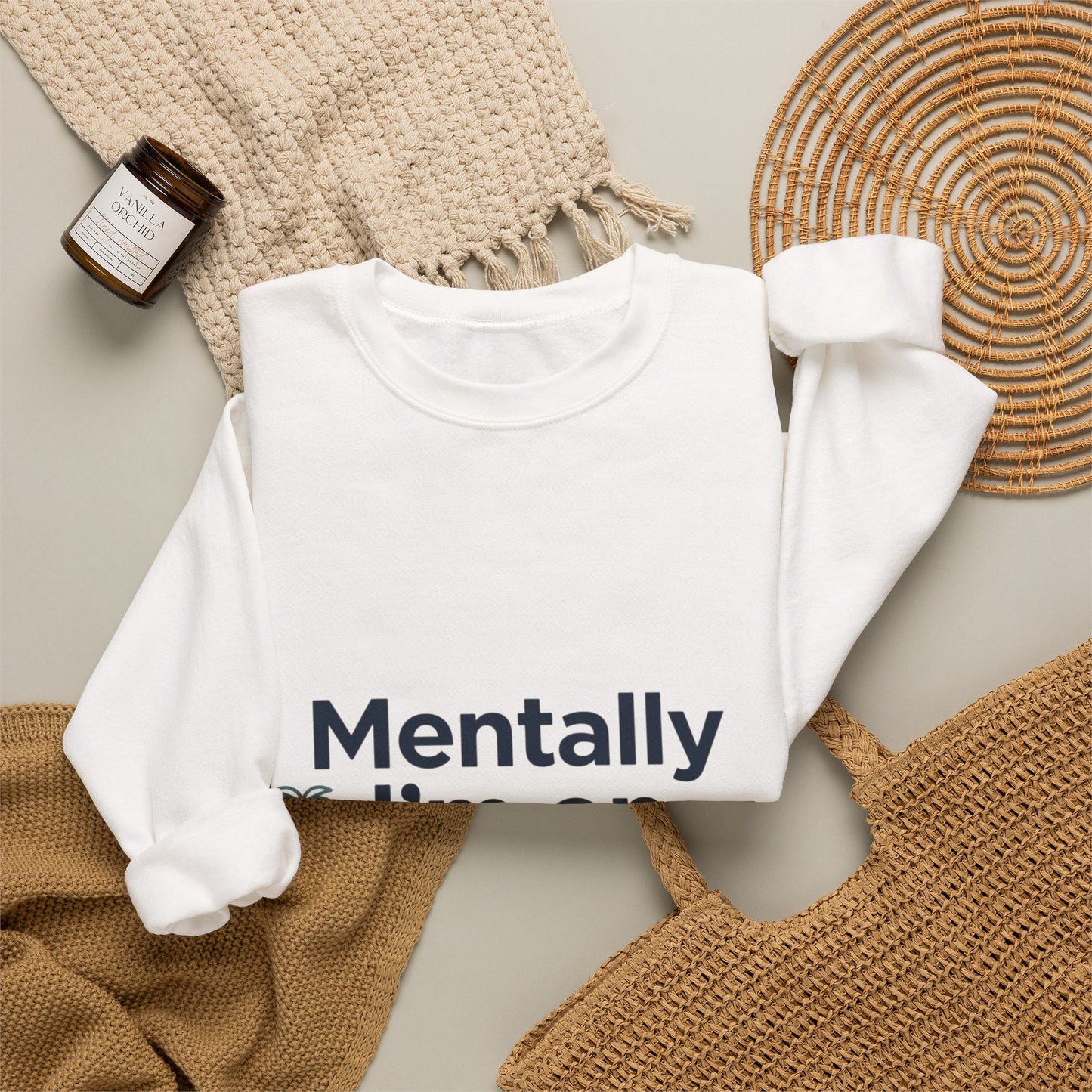 Vacation Vibes Sweatshirt — "Mentally I'm on Vacation" Cozy Crewneck