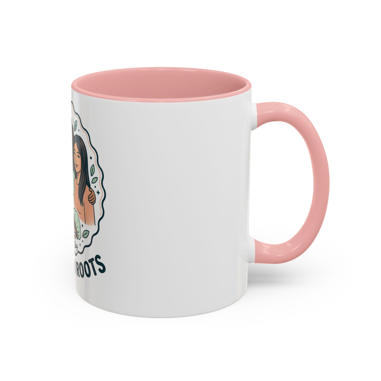 Love Your Roots Coffee Mug — Women’s Natural Hair Care Illustration (11/15oz)