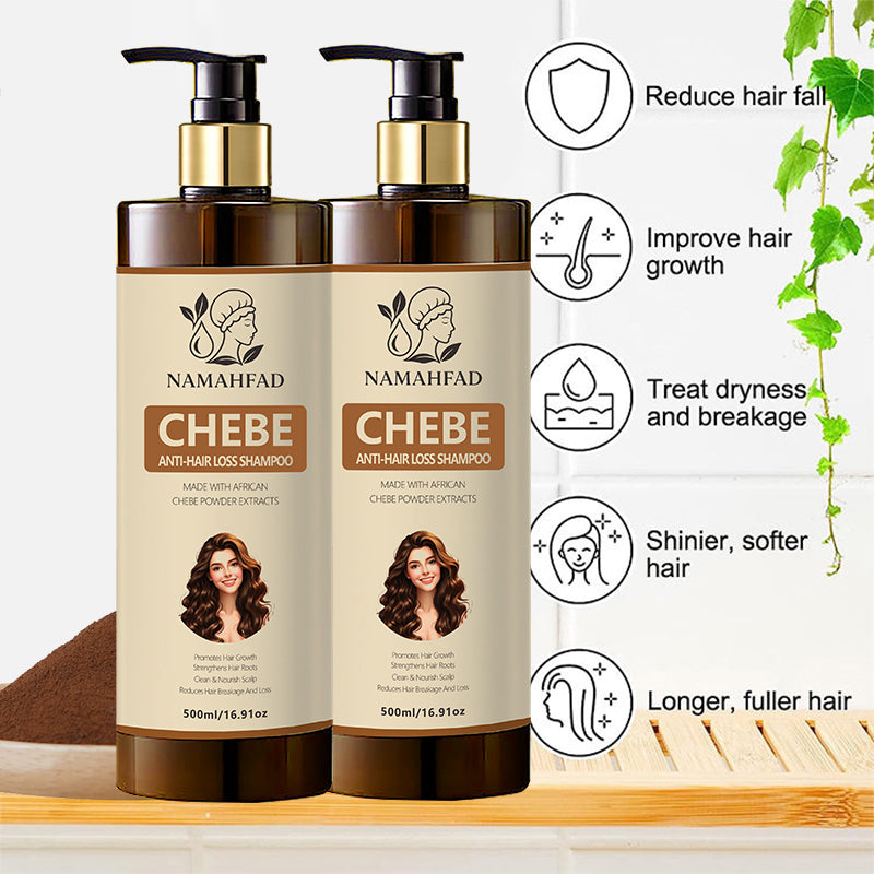 Namahfad Chebe Shampoo & Conditioner Set – Strengthening, Anti‑Breakage & Moisturizing | African Chebe Powder Extracts | Hair Growth & Length Retention