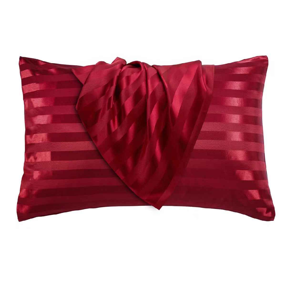 Satin Stripe Envelope Pillowcase – Soft Luxury Bedding for Women