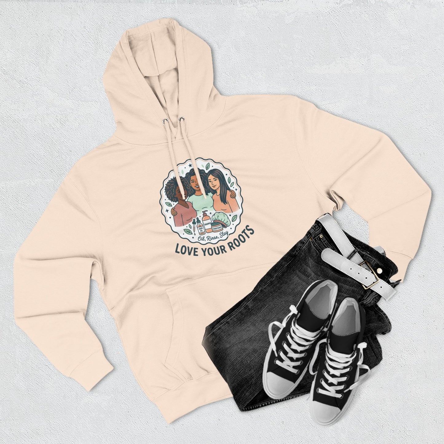 Love Your Roots Hoodie — Women's Multicultural Pride Graphic Pullover