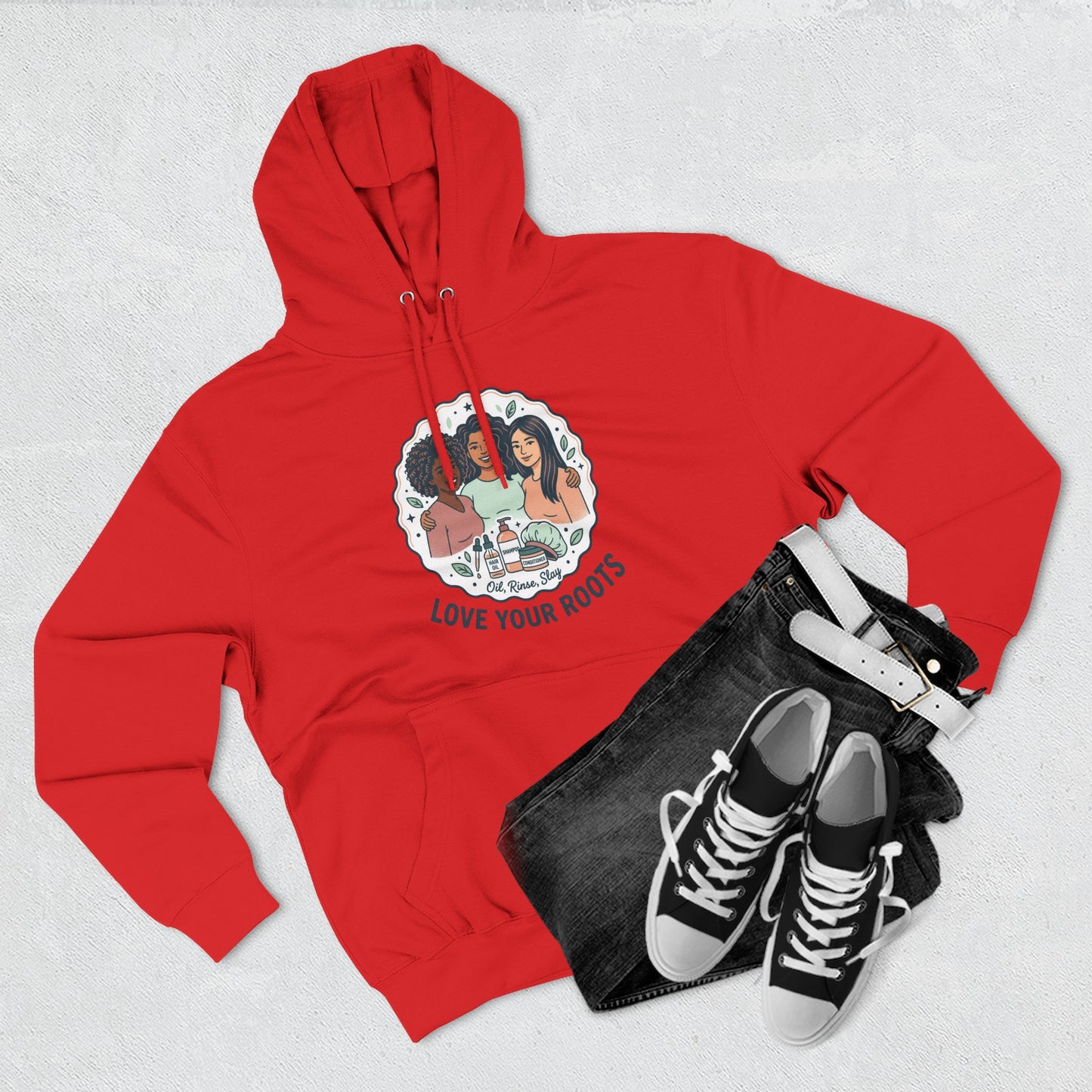Love Your Roots Hoodie — Women's Multicultural Pride Graphic Pullover