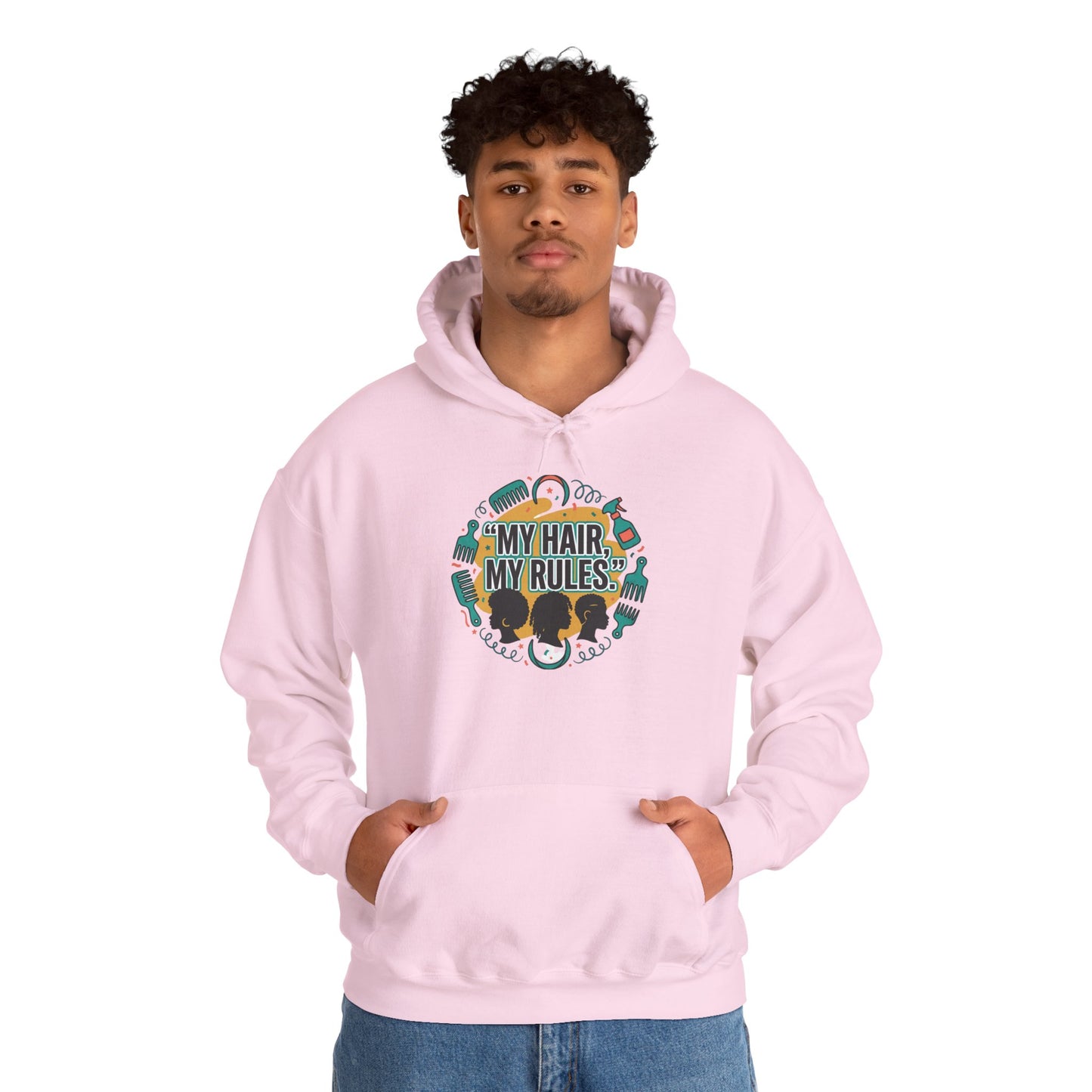 Hoodie — "My Hair, My Rules" Natural Hair Pride Graphic Hoodie