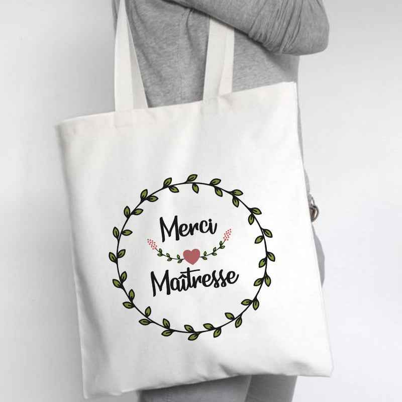 Fashion Personality French Flower Print Canvas Bag