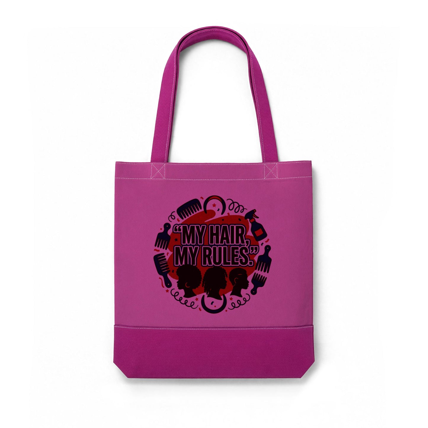 Thermochromic Tote Bag — "My Hair, My Rules" Heat-Activated Canvas Tote