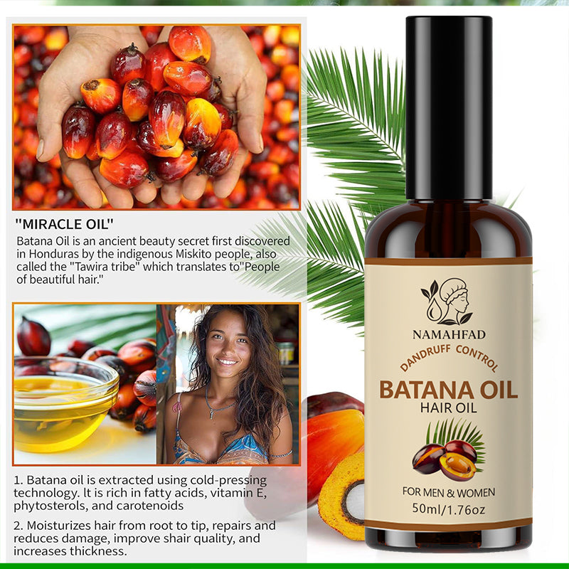 Namahfad Batana Oil Full Haircare Set – Shampoo, Conditioner, Hair Mask & Hair Oil + Satin Bonnet | Thickening, Hydrating & Anti‑Breakage | Pure Batana Oil for Hair Growth