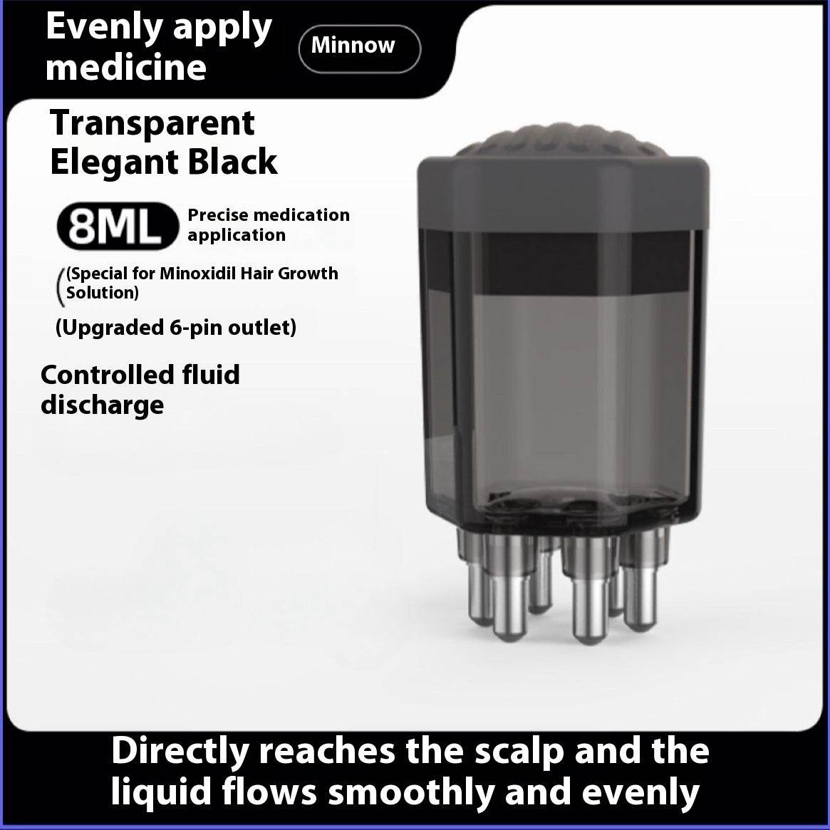 Hair Growth Inhaler Comb Hexagonal Ball Massage Comb with Essential Oil Liquid Guide for Hair Fixing - NamafadStore