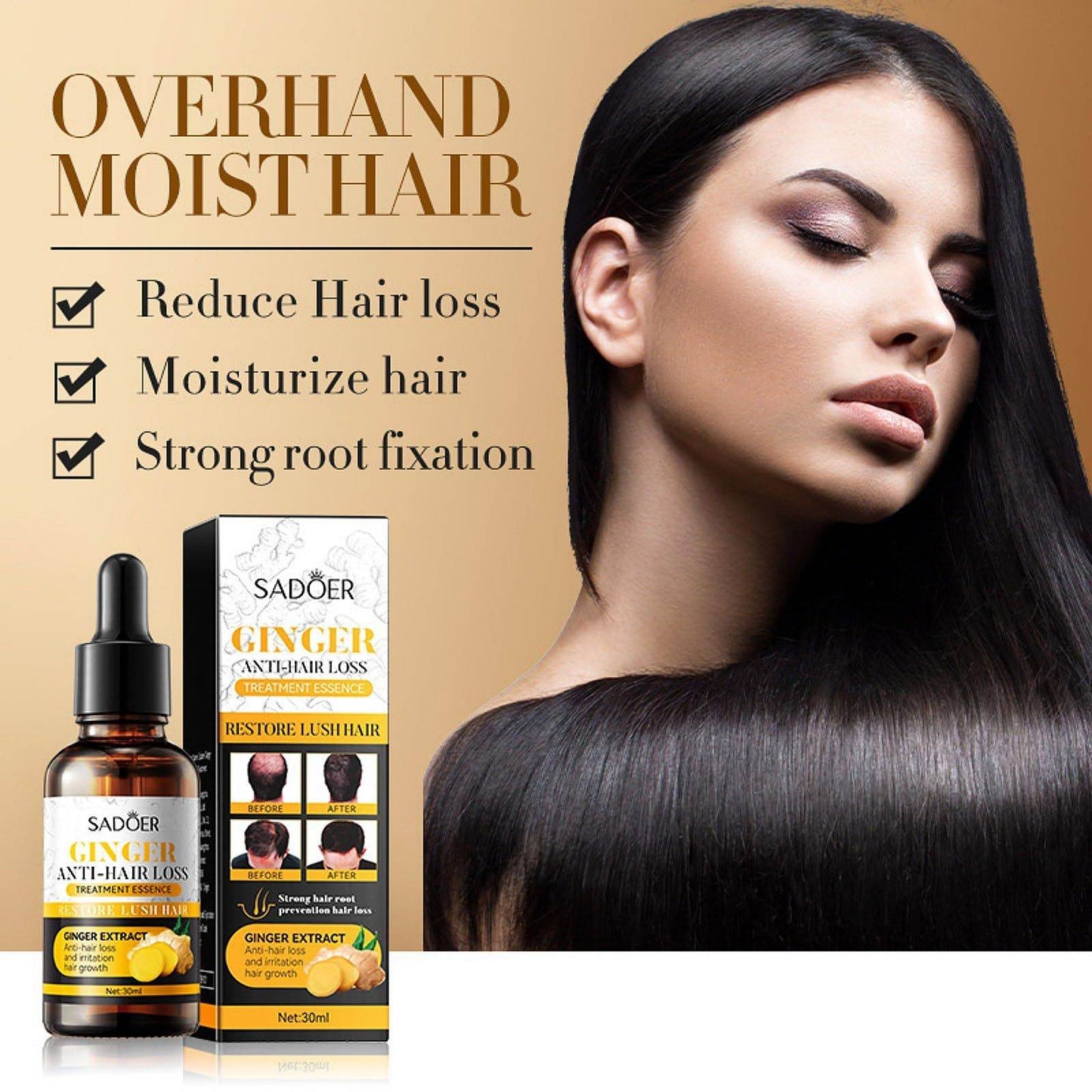 Ginger Hair Growth Oil for Hair Loss Care and Growth - NamafadStore